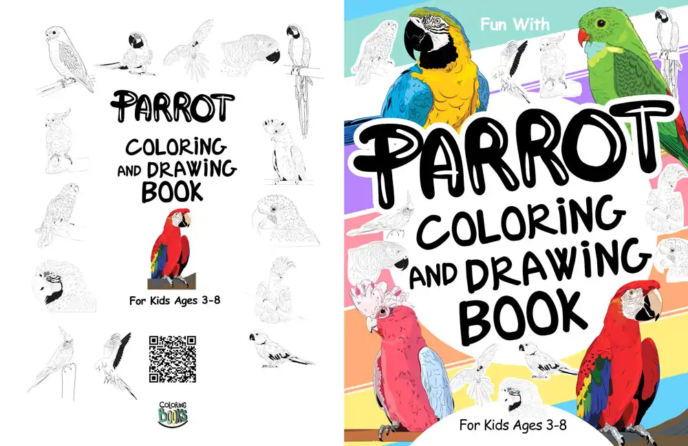 parrot-coloring-book-interior