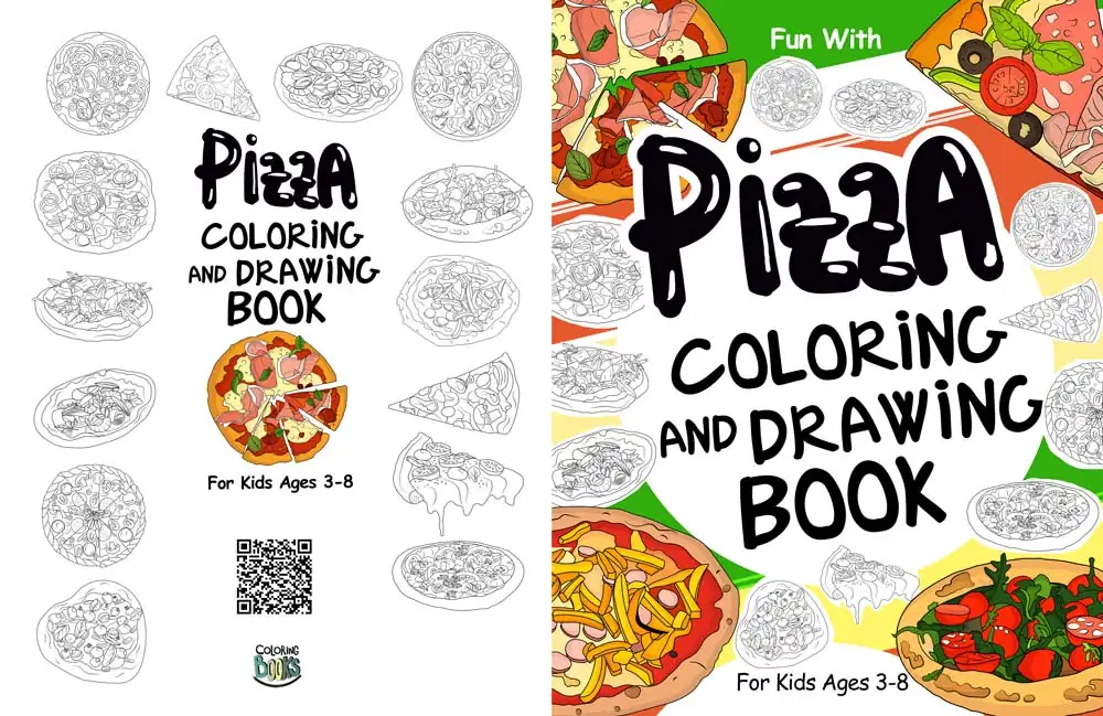 pizza colouring book for kids
