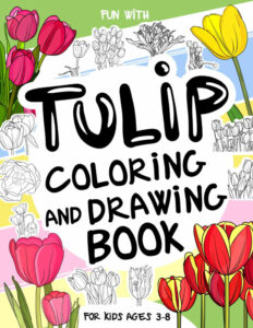 tulip flower coloring book cover