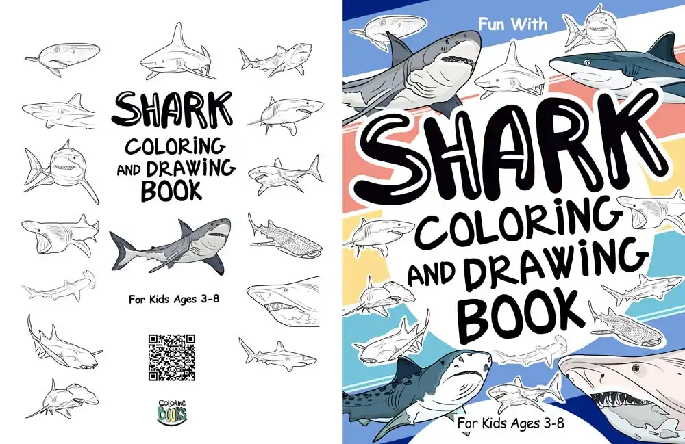 sharks-coloring-drawing-book