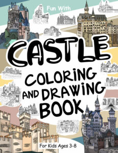 castle coloring drawing book cover