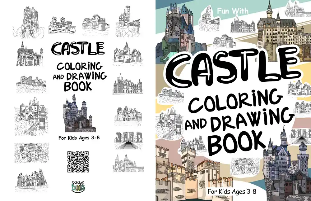 castle coloring drawing book for kids