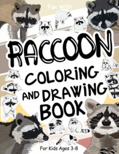 raccoon coloring drawing book cover