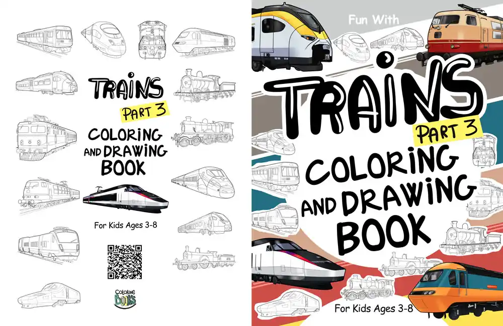 Trains Part 3 Coloring book