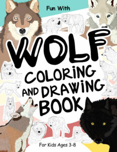 wolf wolves coloring book cover