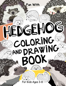 hedgehog coloring drawing book