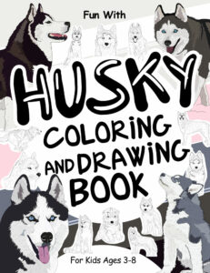husky coloring drawing Books cover