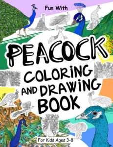 peacock coloring book cover