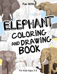 elephant colouring book