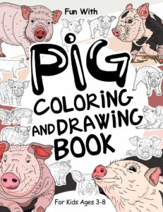 Pig Coloring Drawing Book cover
