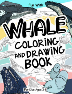Whale coloring drawing book cover
