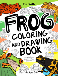 Frog colouring drawing book for kids