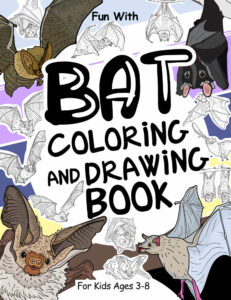 bat coloring and drawing book cover