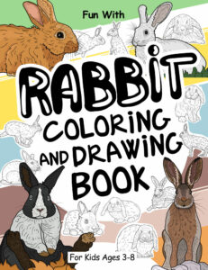 Rabbit Coloring and Drawing Book Cover