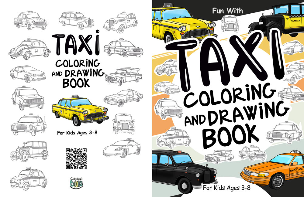 taxi coloring book cover