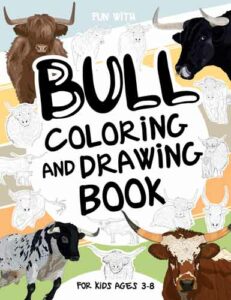 bull coloring drawing book