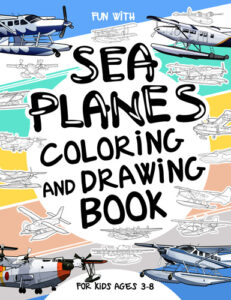 seaplanes coloring drawing book for kids cover