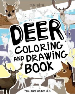 deer coloring book cover