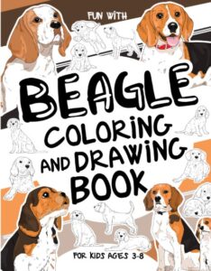 beagle coloring and drawing book cover