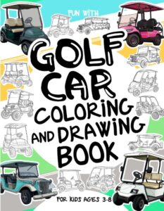golf car coloring book cover