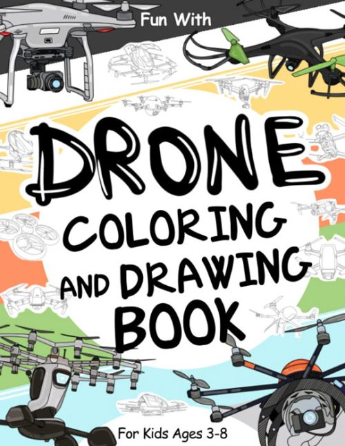 drone colouring book cover