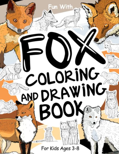 fox colouring book front cover