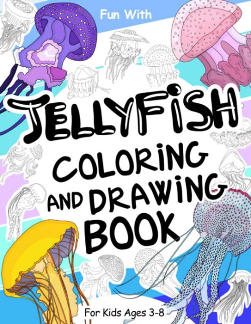 Jellyfish coloring book cover