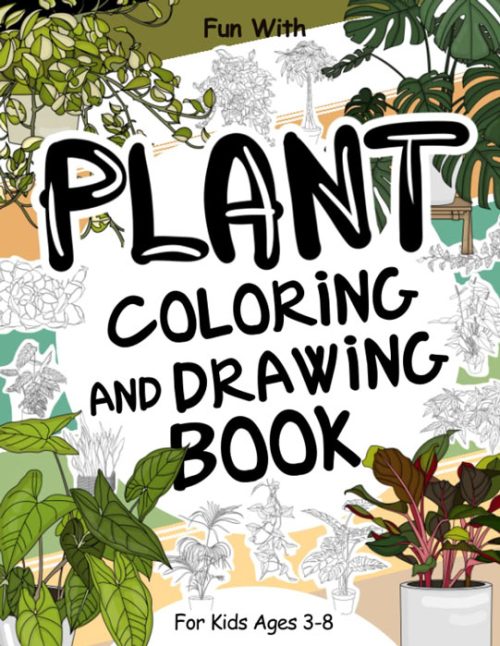 plants coloring book cover