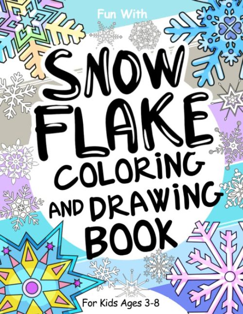 snow flake coloring book cover
