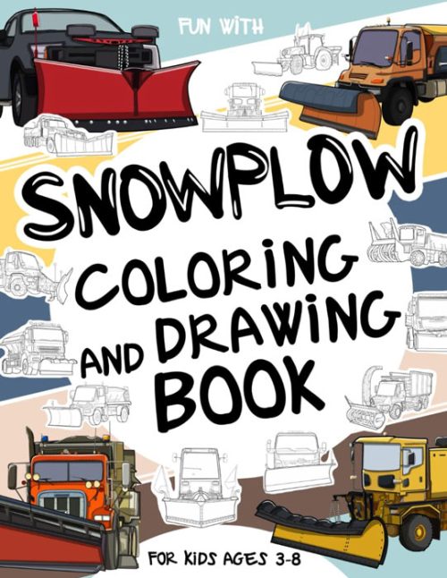 snow plow coloring book cover
