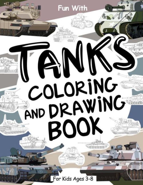 tanks colouring book cover