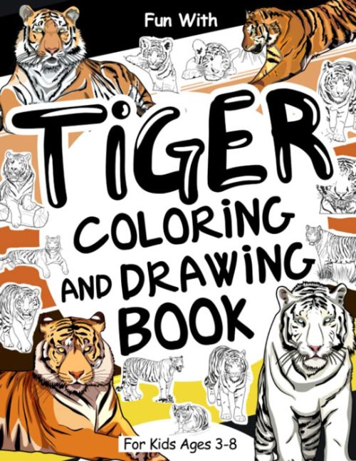 tiger colouring book cover