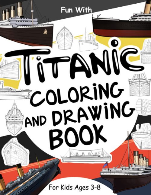 titanic colouring book cover