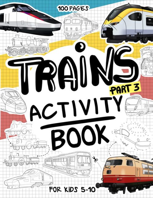 trains activity book cover